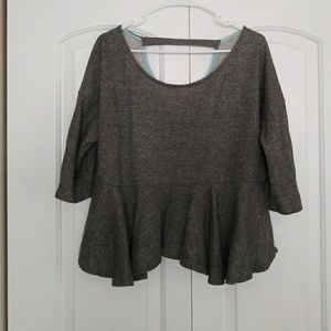 Anthro Jersey Peplum top